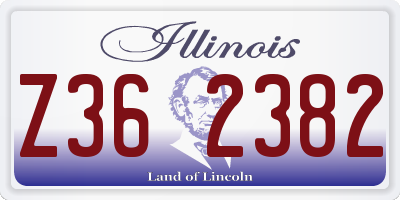 IL license plate Z362382