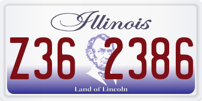 IL license plate Z362386