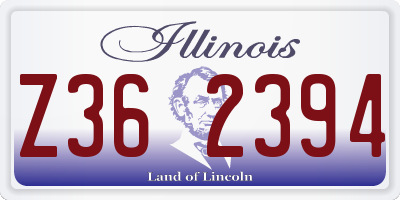 IL license plate Z362394