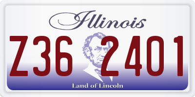 IL license plate Z362401