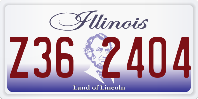 IL license plate Z362404