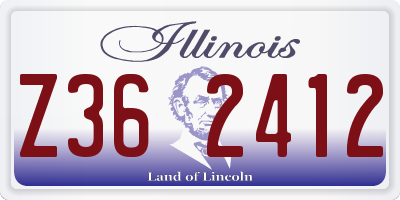 IL license plate Z362412