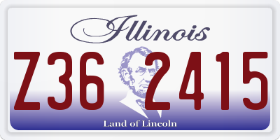 IL license plate Z362415