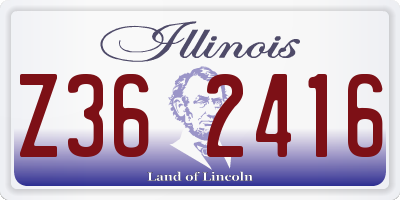 IL license plate Z362416