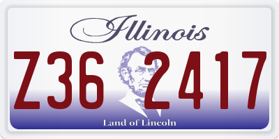 IL license plate Z362417