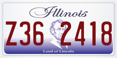 IL license plate Z362418