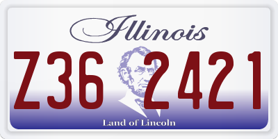 IL license plate Z362421
