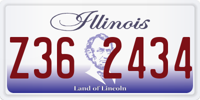 IL license plate Z362434
