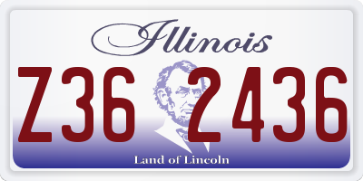 IL license plate Z362436