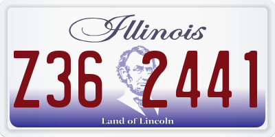 IL license plate Z362441