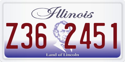 IL license plate Z362451