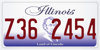 IL license plate Z362454