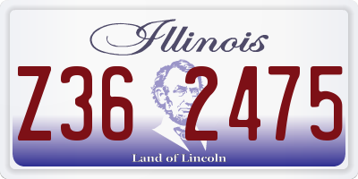 IL license plate Z362475