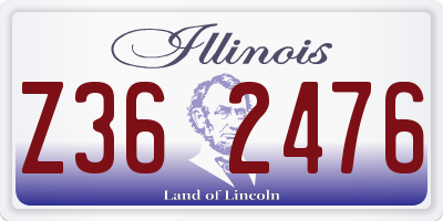 IL license plate Z362476
