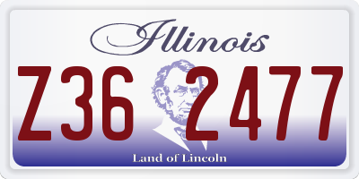IL license plate Z362477