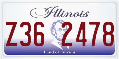 IL license plate Z362478