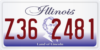 IL license plate Z362481