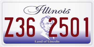 IL license plate Z362501