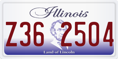 IL license plate Z362504