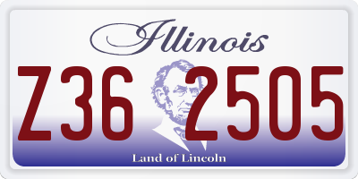 IL license plate Z362505