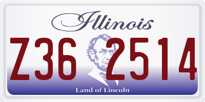 IL license plate Z362514
