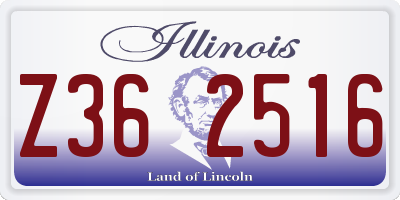IL license plate Z362516