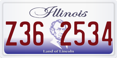 IL license plate Z362534
