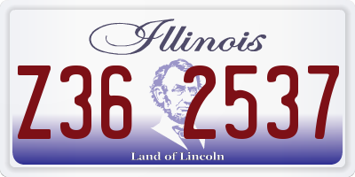 IL license plate Z362537