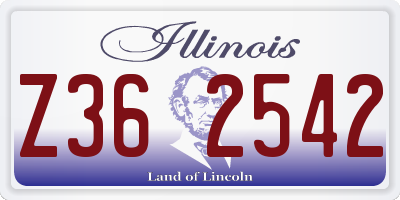 IL license plate Z362542
