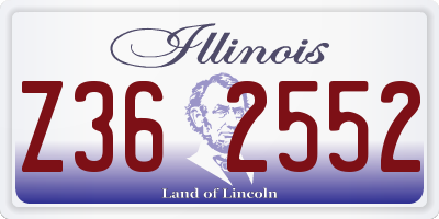 IL license plate Z362552