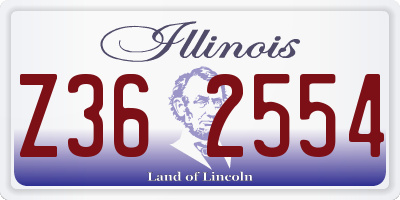 IL license plate Z362554