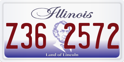 IL license plate Z362572