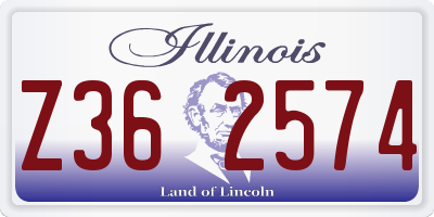 IL license plate Z362574