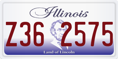 IL license plate Z362575