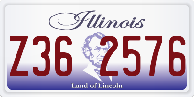 IL license plate Z362576