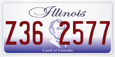 IL license plate Z362577