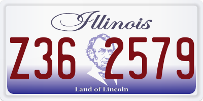 IL license plate Z362579