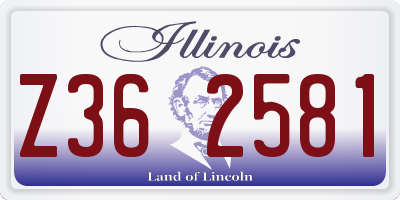IL license plate Z362581
