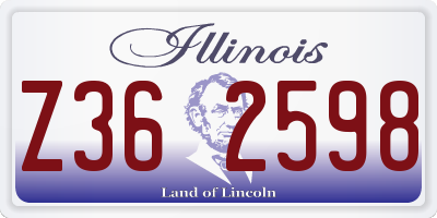 IL license plate Z362598