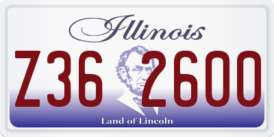 IL license plate Z362600