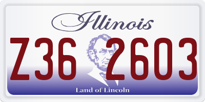 IL license plate Z362603