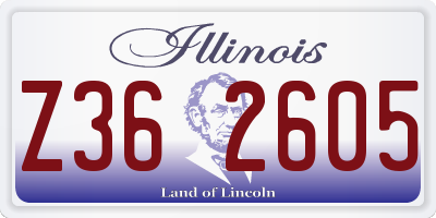 IL license plate Z362605