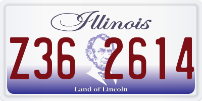 IL license plate Z362614