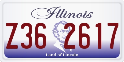 IL license plate Z362617