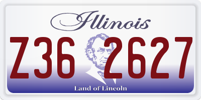 IL license plate Z362627
