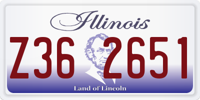 IL license plate Z362651