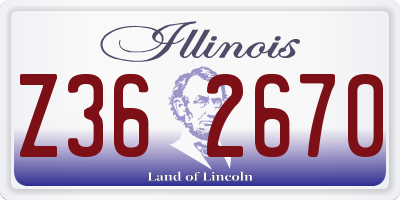 IL license plate Z362670