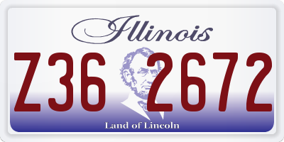 IL license plate Z362672