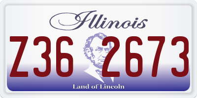 IL license plate Z362673