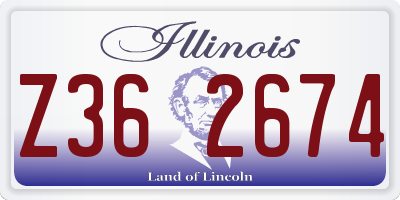 IL license plate Z362674